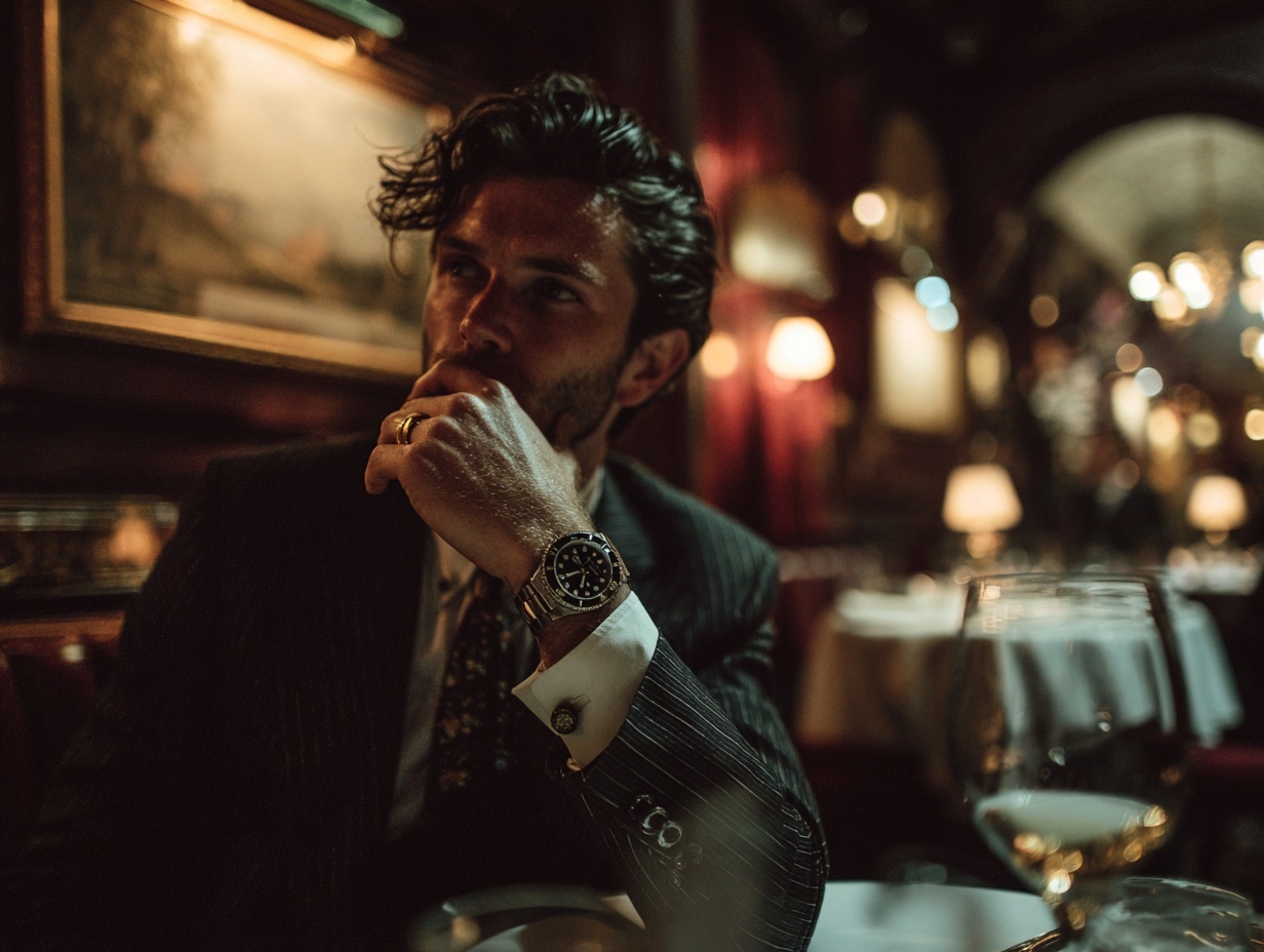 man in luxury restaurant