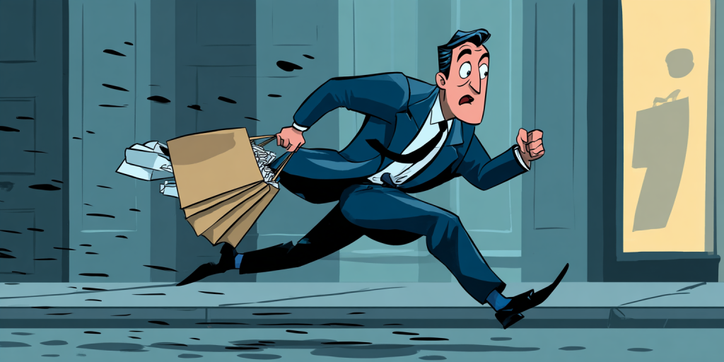 man-in-a-rush