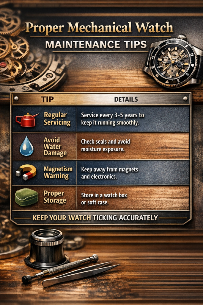 infographic showing proper maintenance tips