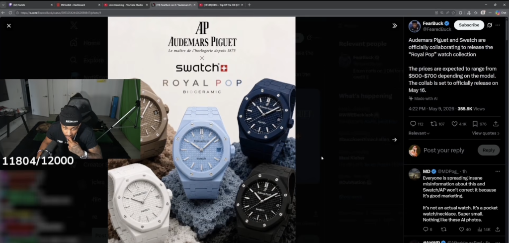 DDG reacts to AP x Swatch