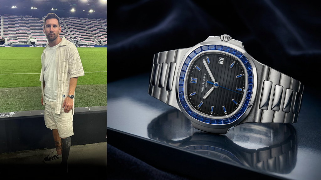 Messi wearing Patek Nautilus 5711/1P
