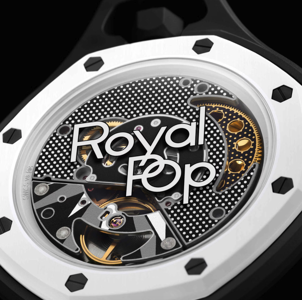 ap x swatch royal pop up close
