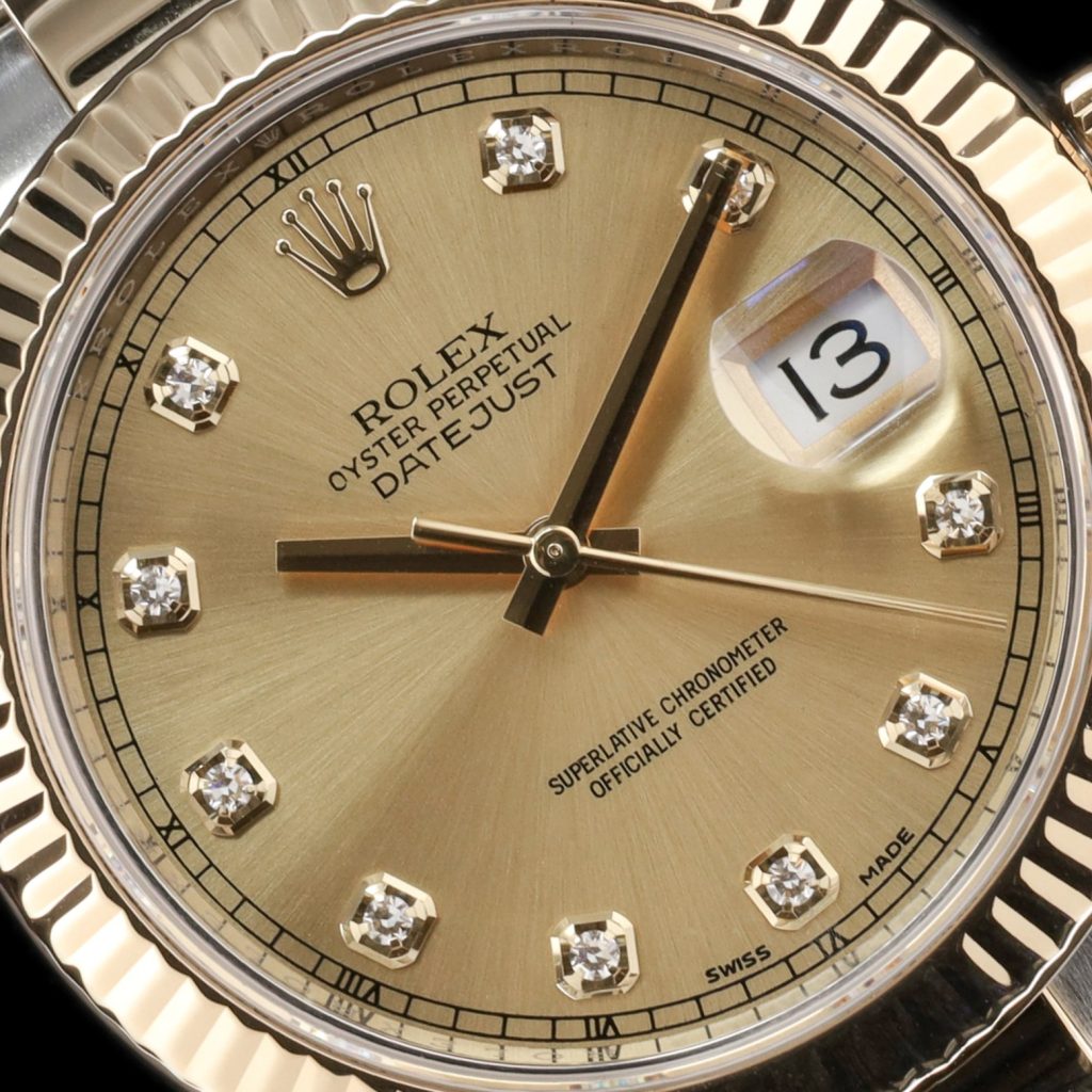 Rolex Datejust 41 Gold Dial Diamond Markers