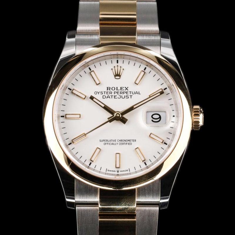Rolex Datejust 36 Two Tone White Stick