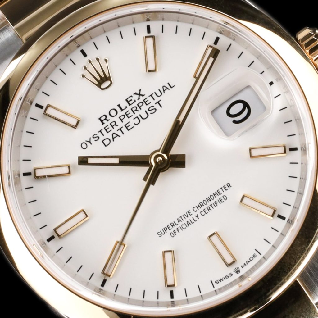 Rolex Datejust 36 Two Tone White Stick