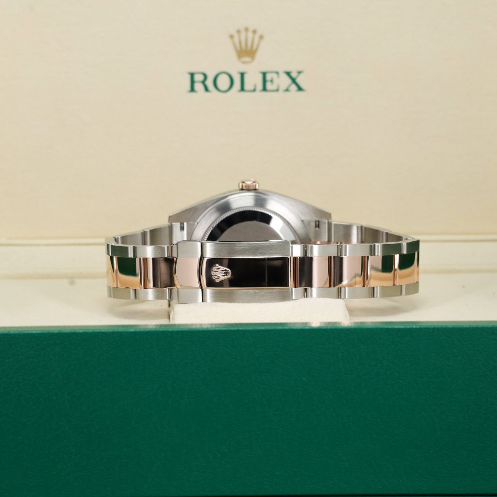 Rolex Datejust Two Tone Rose Gold Silver Motif