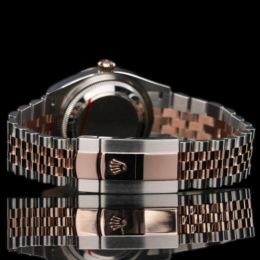 Rolex Datejust 36 36mm Two Tone Diamond Marker Black Dial