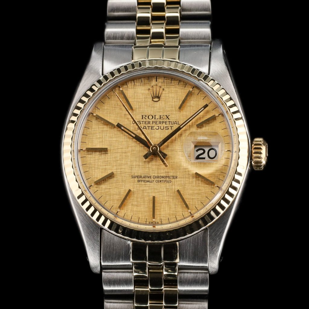 Rolex Datejust 36 Gold Dial on Jubliee (Serviced and AM Crystal)