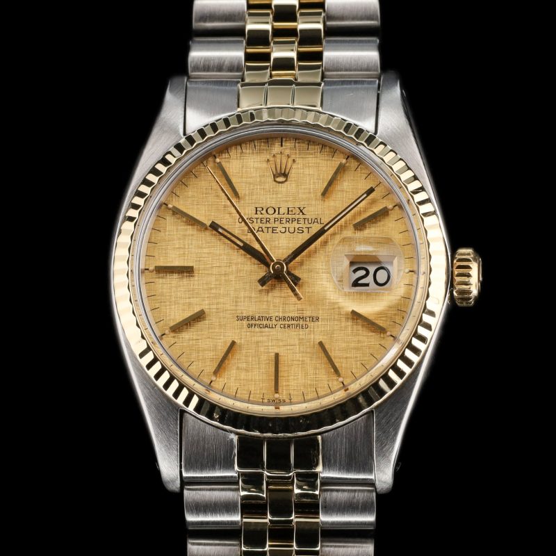 Rolex Datejust 36 Gold Dial on Jubliee (Serviced and AM Crystal)