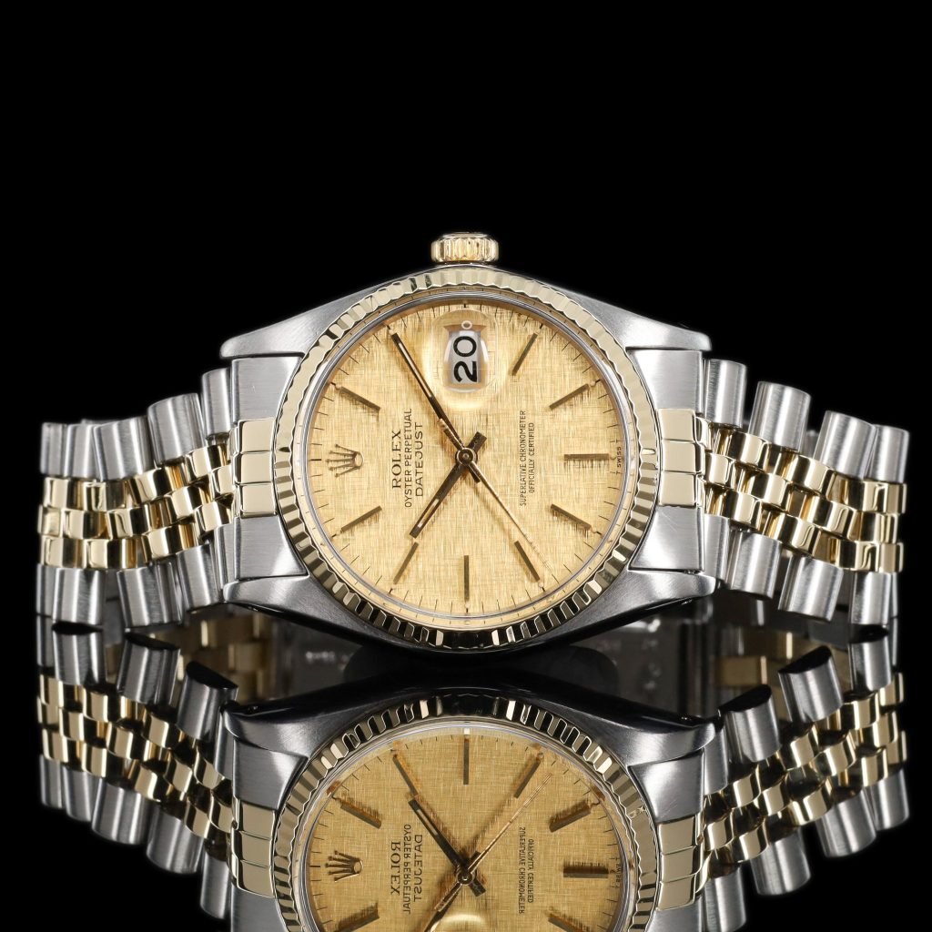 Rolex Datejust 36 Gold Dial on Jubliee (Serviced and AM Crystal)