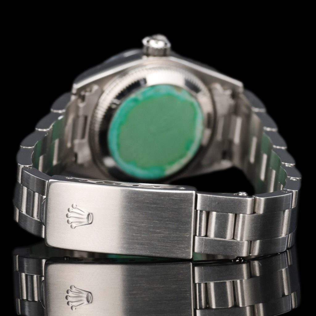 Rolex Oyster Perpetual 26 AM MOP Dial and AM Natural Diamond Bezel Originally Silver Dial