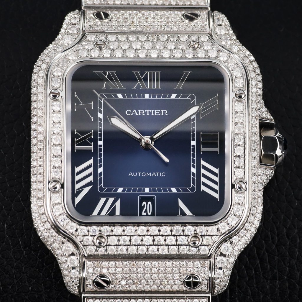 Cartier Santos de Cartier Blue Dial Bussdown