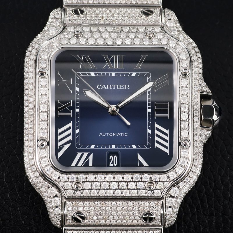 Cartier Santos de Cartier Blue Dial Bussdown