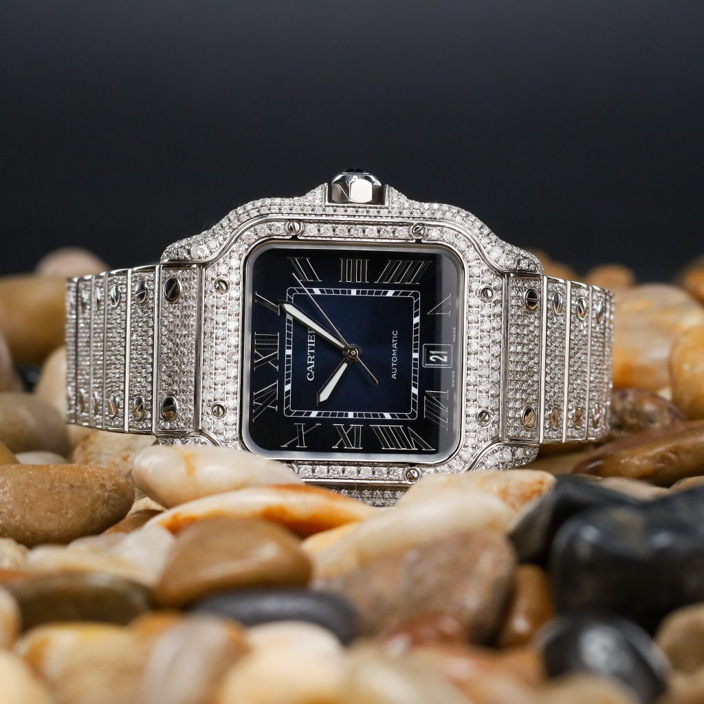 Cartier Santos de Cartier Blue Dial Bussdown