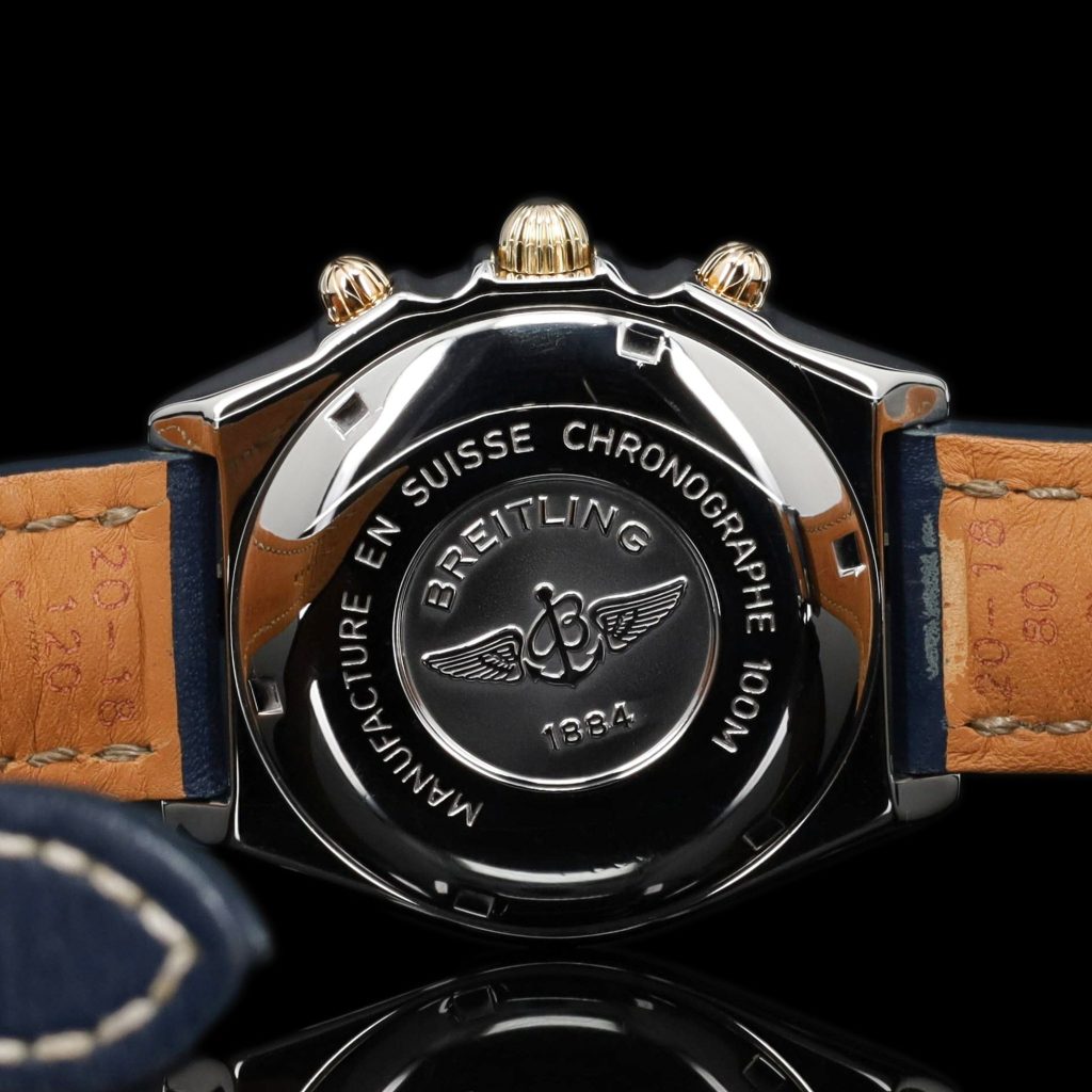 Breitling Chronomat Blue Dial Blue Strap (Serial Polished Off)