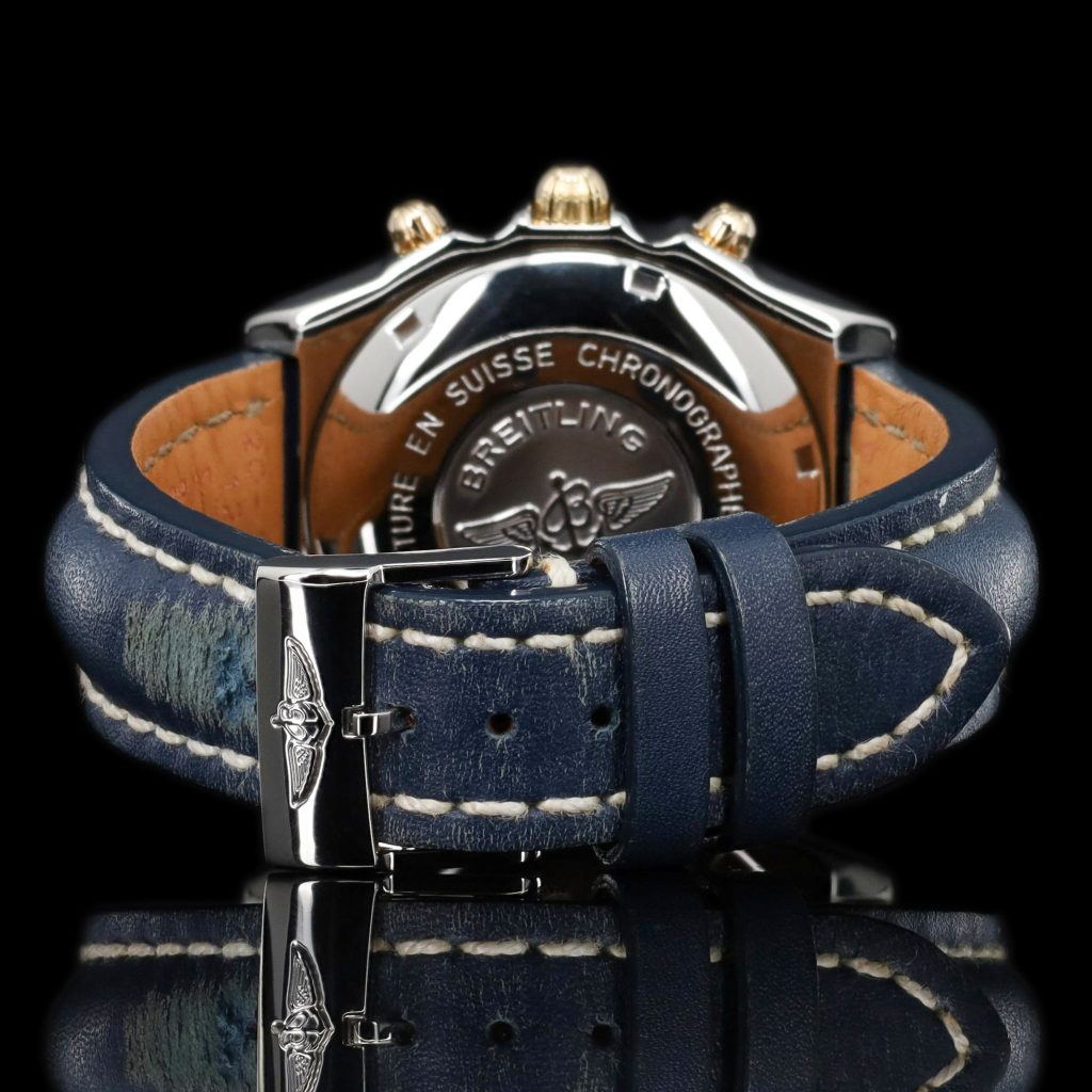 Breitling Chronomat Blue Dial Blue Strap (Serial Polished Off)
