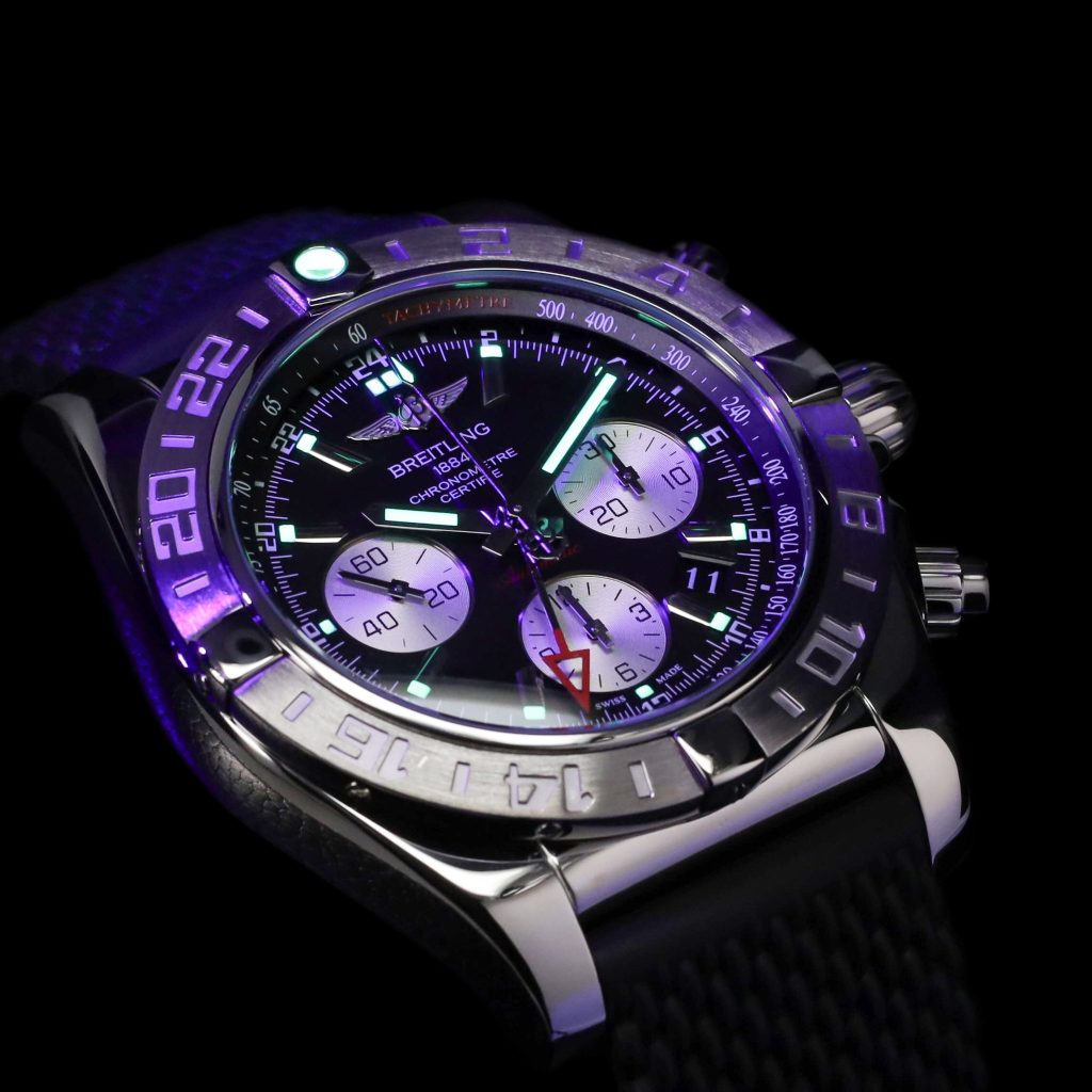 Breitling Chronomat 44 GMT Aftermarket strap includes factory clasp
