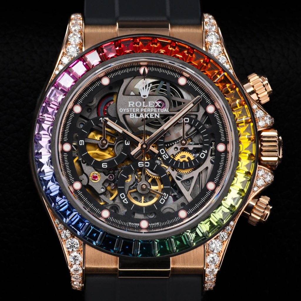 Blaken Daytona Rainbow Skeleton Rose Gold