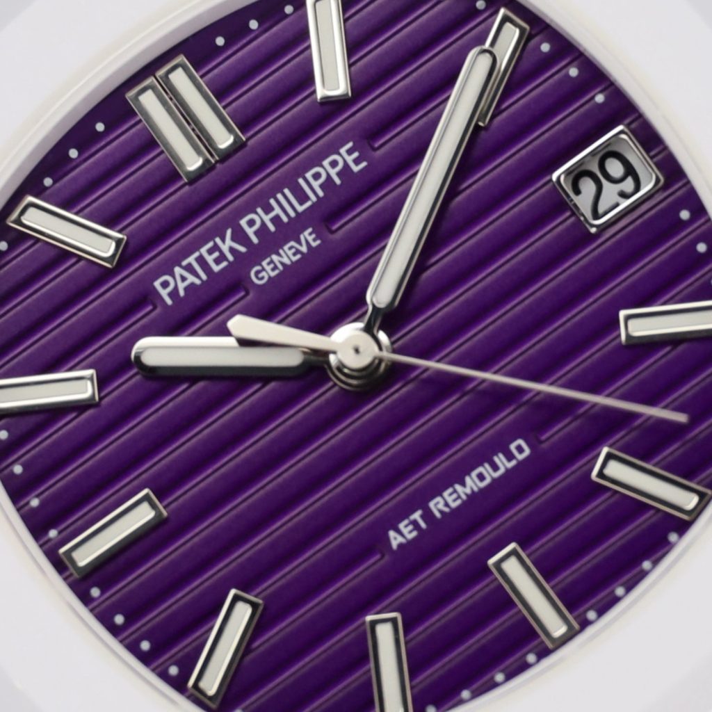 AET Remould Nautilus Purple White Ceramic Open Caseback 1 of 5