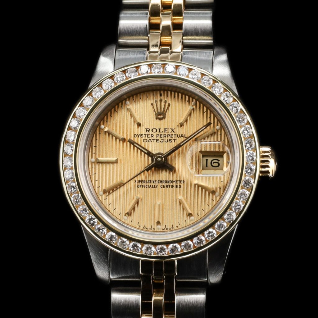Rolex Datejust 36 HOLD Lady 26 Gold Dial AM Bezel