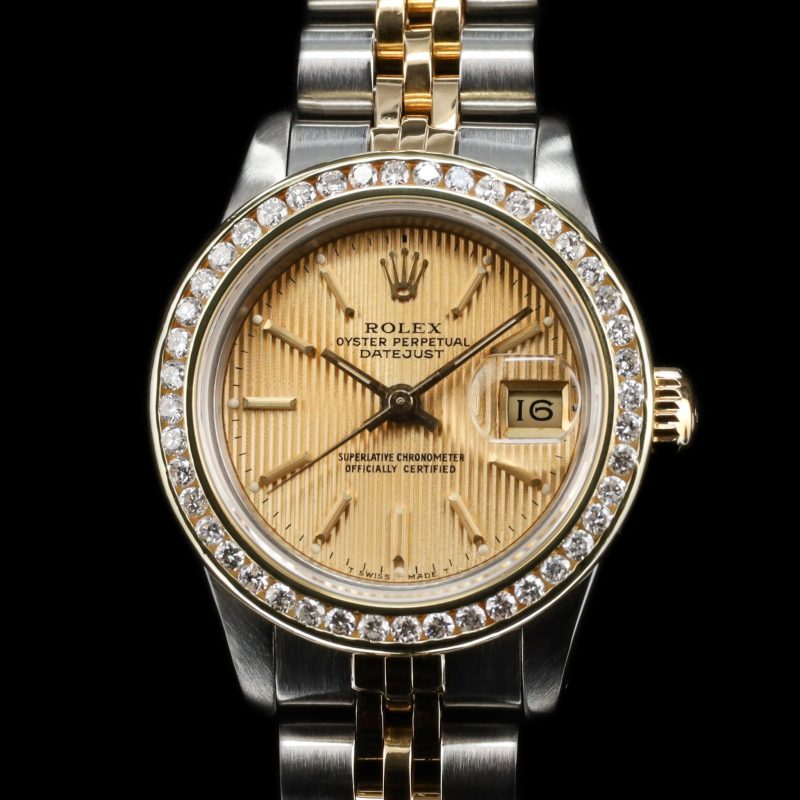 Rolex Datejust 36 HOLD Lady 26 Gold Dial AM Bezel