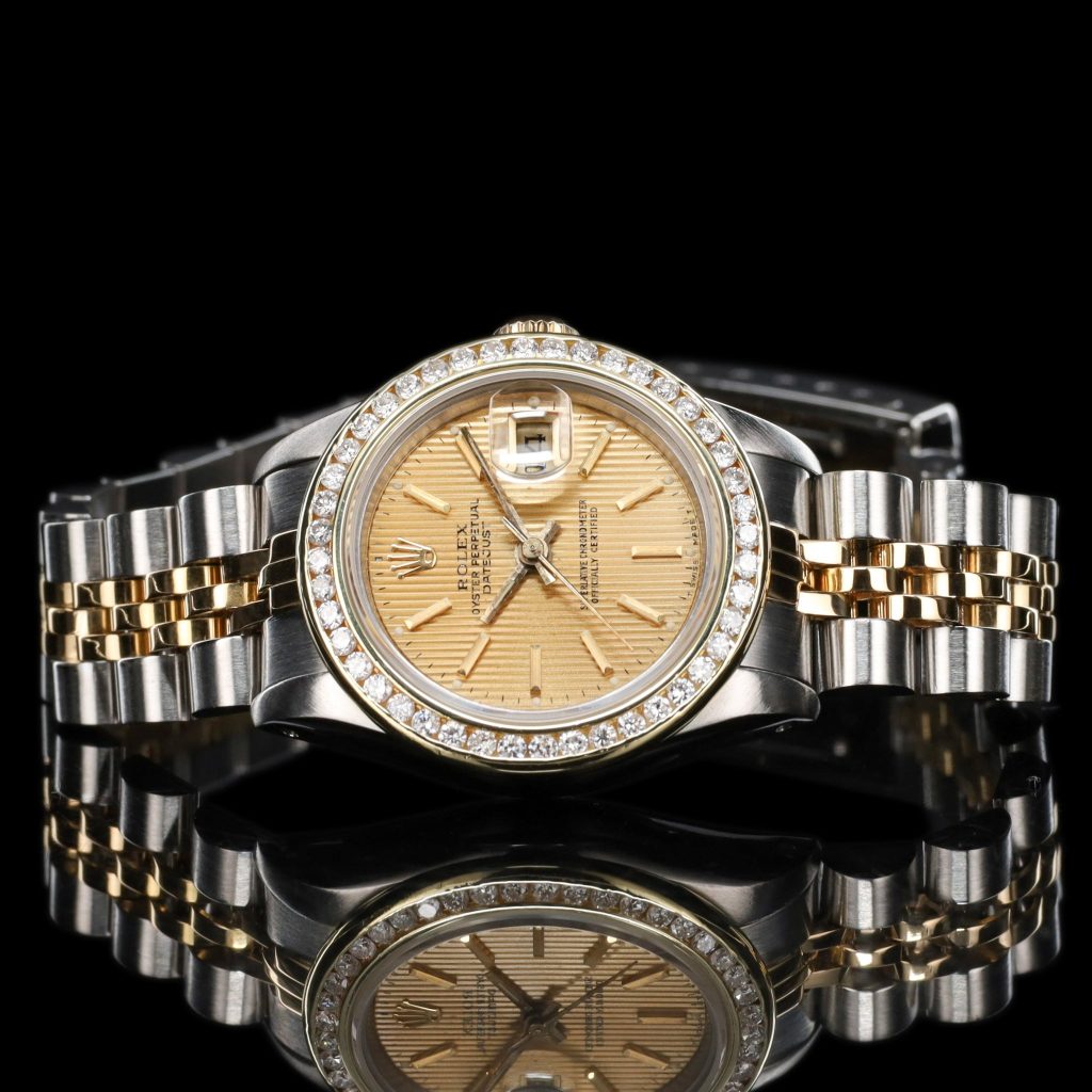 Rolex Datejust 36 HOLD Lady 26 Gold Dial AM Bezel