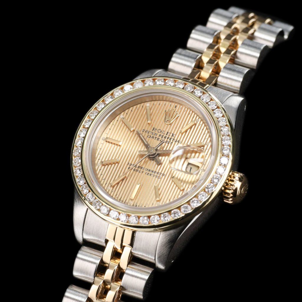 Rolex Datejust 36 HOLD Lady 26 Gold Dial AM Bezel
