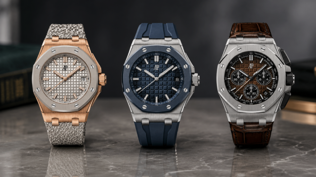 Three Audemars Piguet Royal Oak watches