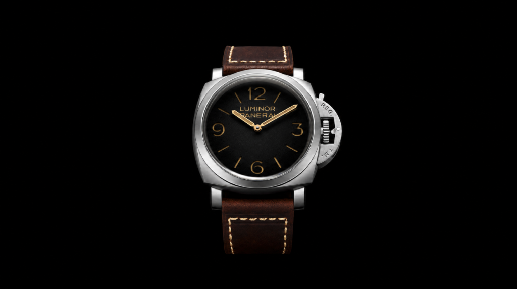 Panerai Luminor as a great entry-level luxury watch on a black background